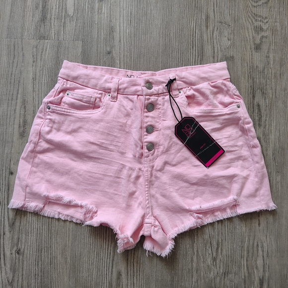 Pink Denim Women Shorts - Picture 3 of 9